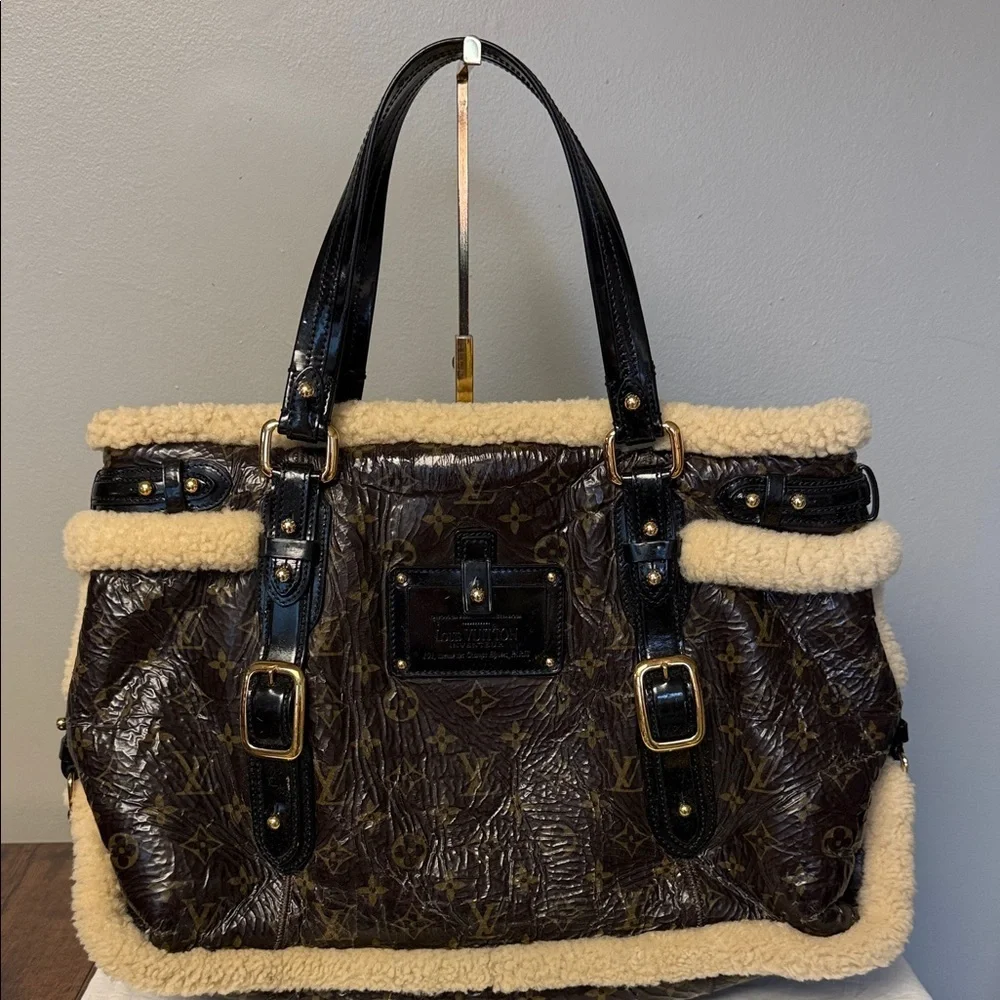 Louis Vuitton Thunder Shearling Monogram Runway Bag FW2007 Limited